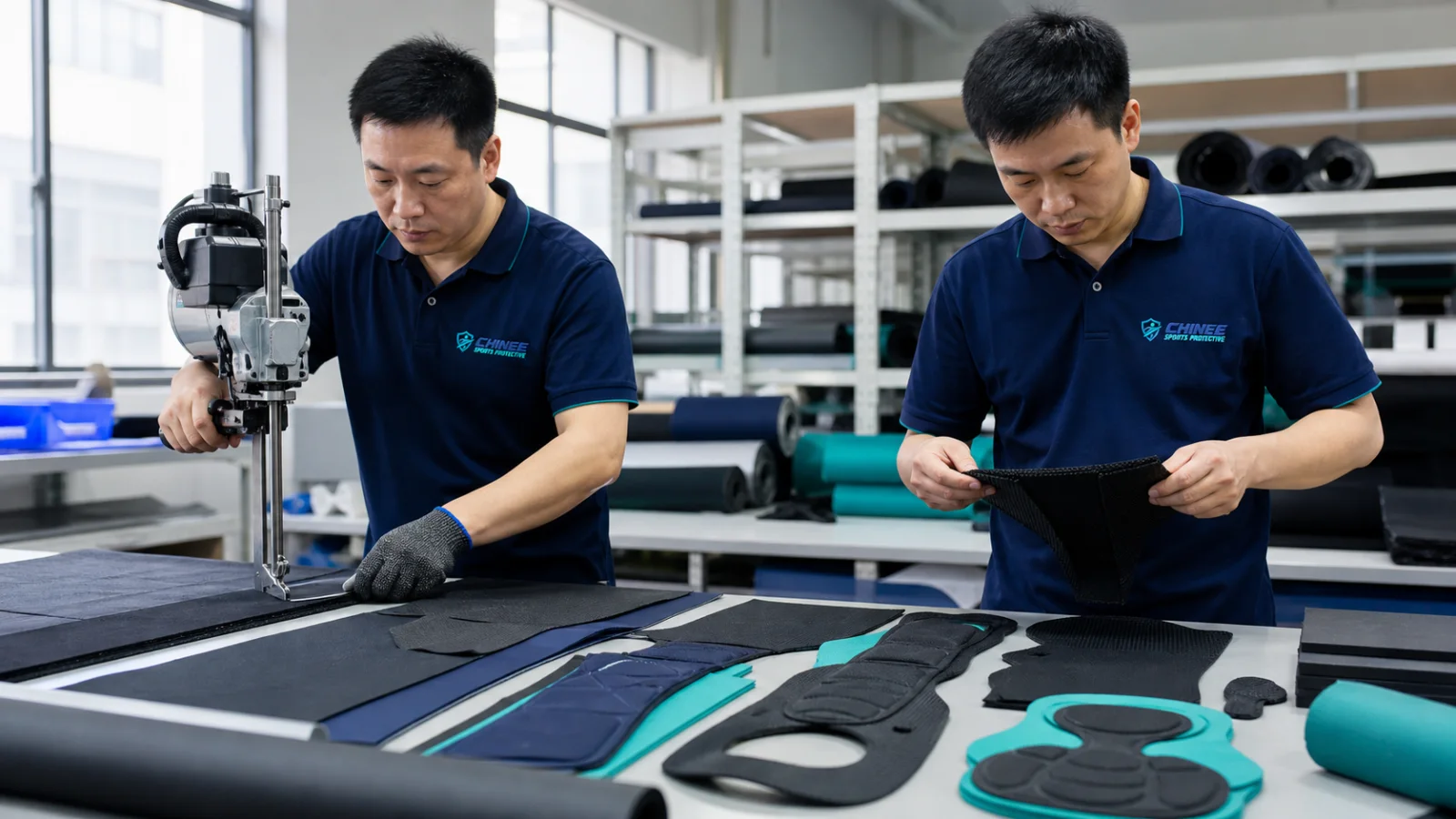 Material Preparation at CHINEE sports protective factory