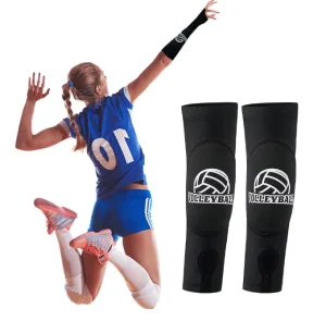 1 Pair Package Volleyball Arm Sleeves Passing Hitting Forearm Sleeves With Protection Pads