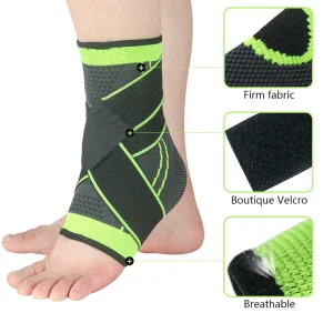 1 Pc Compression Ankle Support Sports Adjustable Basketball Ankle Wrap Unisex Hiking Running Prevent Sprains Protector