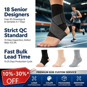 10% 30% Discount Adjustable Flexible Ankle Support Brace Injury Protection for Running Hiking Sports
