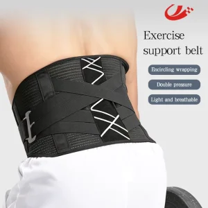2+1 Support Bars Lumbar Back Support Belt Dual Pressure Adjustable Breathable Mesh Elastic Protection Waist Brace for Fitness