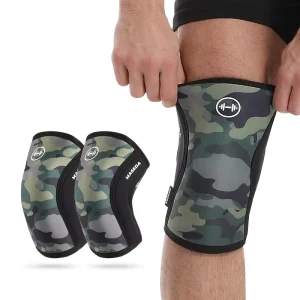 2256# Camouflage Neoprene 5 Knee Sleeve Custom Logo Weightlifting Knee Support And Power Lifting Compression Knee Brace