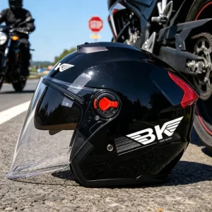 3 4 Open Face ABS Motorcycle Helmet CCC Plush Comfort Liner All Seasons Quick Release Closure Customized Patterns