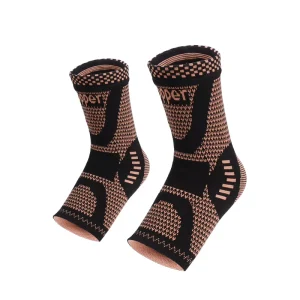 3023# Copper Knitted Adjustable Compression Elastic Ankle Support Ankle Sleeve Ankle Brace Wraps