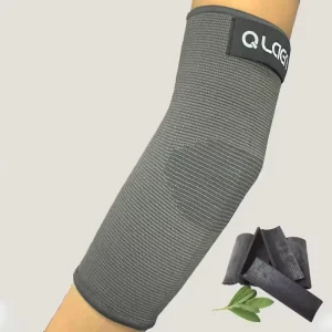 3D Bamboo Carbon Fiber Elastic Knitted Elbow Brace Nylon Knitting Breathable Compression Sleeve Support Elbow Brace