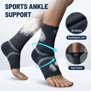 3D Knitting Elastic Ankle Support Breathable Ankle Braces Stable Support Ankle Protector for Running Football Hiking