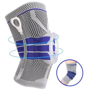 3D Weaving Silicone Knee Pads Supports Brace Volleyball Basketball Meniscus Patella Protectors Sports Safety Kneepads