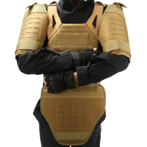 3PCS Tactical Aramid Armor Vest Soft Panel Plate Carrier with MOLLE & Shoulder Groin Guards Shooting Protection for Security