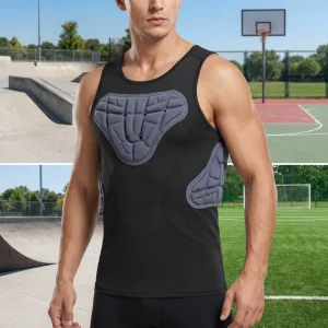 3d Molded Foam Breathable Mesh Basketball Rib Protector Shirt Body Armor Pro Quality