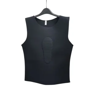 3mm Neoprene Chest Protector Diving Vest with Reinforced Chest Black Wind Resistant for Surfing & Swimming