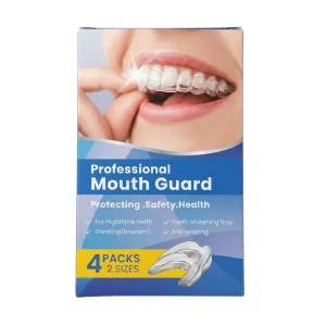 4 Pack Moldable Sleep Mouth Guard Night Guard Tray for Teeth Grinding Bruxism Anti Snoring