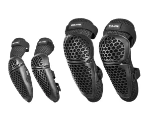 4 Pcs Adjustable Motorcycle Protectors Breathable Heat Dissipation Honeycomb Shaped Knee Elbow Pads Road Riding Protection