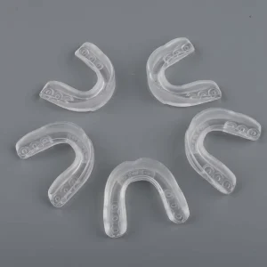 50*51 mm Anti Molar Teeth Grinding Sustainable Transparent Mouth Guard with case for Adult MMA Wrestle Defensive Movement Safety