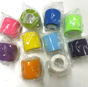 5cm 4.5m Polyester Cohesive Bandage, Soccer Grip Tape, Soft Self-Adhering, Hypoallergenic, for Sports Fitness, Wrist Support, Football