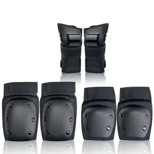 6 In 1 Adult Hard Shell Knee Pads Elbow Pads Wrist Guards Set For Skateboarding Roller Skating BMX Inline Skate Scooter