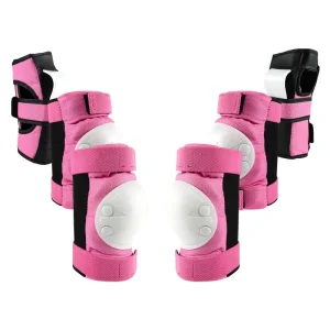 6-Piece Sports Safety Protective Gear Set for Spring/Summer Children One-Knee Pad Elbow Pads Wrist Guard Hard Shell Thick EVA