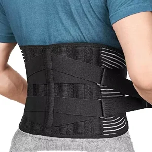 6 Stays Strong Lumbar Support Professional Relieve Waist Pain Elastic Lower Back Support Brace