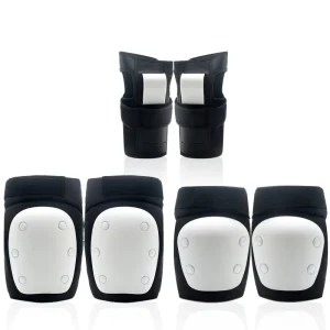 6 in 1 Jingying Turtle Brand Protective Gear Set for Kids Adults Knee Elbow Wrist Guards PP Shell EVA Padding Muscle Relex