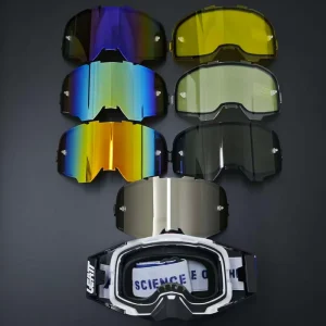 6.5 Double Layer Anti Fog Outdoor Sports Tear Offs Lightweight Replaceable Lenses Goggles Durable UV Cycling