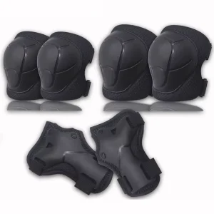 6Pcs Set Protective Gear Set Skating Helmet Knee Pads Elbow Pad Wrist Hand Protector for Kids Adult Cycling Roller Rock Climbing
