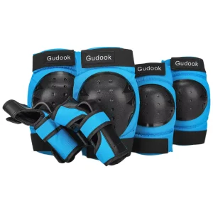 6pcs Set Cycling Skating Protective Gear Pads Knee Elbow Pads Wrist Guards Palm Protector for Adults Kids