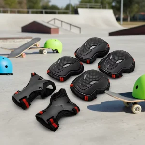 6pcs Set Roller Skating Protector Elbow Knee Pads Kids Adults Riding Skateboard Ice Sports Wrist Guard Protective Gear