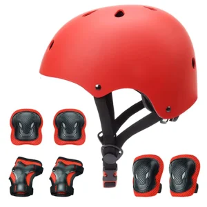 7 Piece Adult Kid Skater Inline Skate Bike Riding Protective Gear Set Knee Pads Elbow Pads Helmet