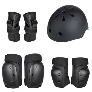 7 in 1 Sets Skateboard Scooter Bicycle Helmet and Knee Elbow Sport Adult Protective Gear Set