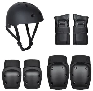 7pcs in 1 Elbow Knee Pads Helmet Wrist Knee Guard Bicycle Cycling Skateboard Roller Safety Protector Kids Skating