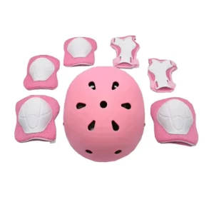 7pcs set Helmet Elbow Knee Pads Wrist Guard Bicycle Cycling Skaterd Roller Safety Protector Kids Skating Protective Gear