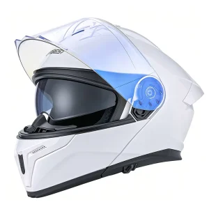 ABS Shell Dual Visor Quick Release Chin Bar Modular Motorbike Helmet Casco Moto Flip up Motorcycle Helmet for Touring