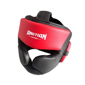 ANGTIAN Leather Mma Muay Thai Training Head Gear Professional Boxing Head Guard
