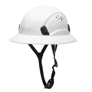ANSI PPE Work At Height and Rescue Hard Hat Adjustable Ratchet HDPE Safety Helmet White