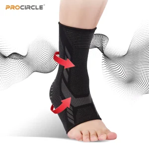 AS H2114 Basketball Volleyball Sports Elastic Knitted Ankle Brace With Protective Compression Support Sleeve Green Ankle Brace