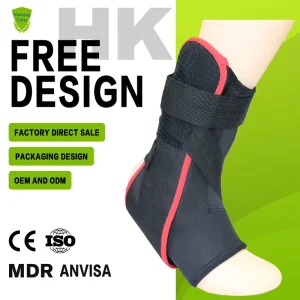 AS005 Elastic Ankle Support Brace Customizable Material for Unisex Ankle Protection Joint Stability Rehabilitation