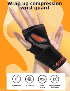 Adjustable 3D Knitted Wrist Sleeve Reliable Protection Superior Support Adjustable Wrist Support Guard