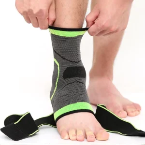 Adjustable 3D Weaving Nylon Ankle Elastic Support Straps Ankle Compression Sleeve