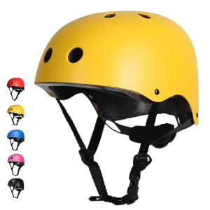 Adjustable ABS Kids Bicycle Helmet Breathable Safety Hard Hat for Outdoor Riding & Climbing Protective Gear for Adults Children