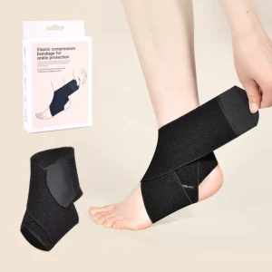 Adjustable Ankle Brace Support Sleeve for Sprain Recovery Relief Compression Foot Protector Guard for Basketball Sports