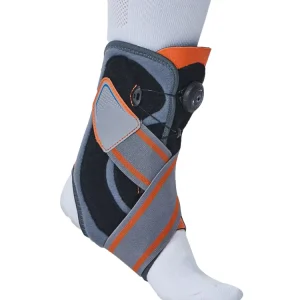 Adjustable Ankle Brace with Knob Lace up Ankle Stabilizer Injury Recovery Compression Straps