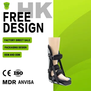 Adjustable Ankle Foot Orthosis Brace Immobilization Anti Rotation Joint Support Protection for Fracture Recovery
