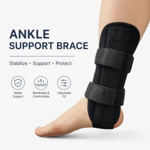 Adjustable Ankle Support Brace Compression Stabilizer for Sprain Recovery Lightweight Breathable Ankle Splint Unisex