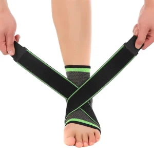Adjustable Ankle Support Compression Ankle Brace Nylon Knitted Gym Bandage Ankle Strap