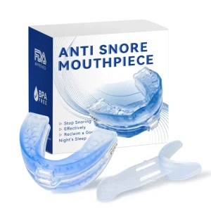 Adjustable Anti Snore Mouthpiece Mouth Guard Set with Storage Case Mouthguard Night Guards for Anti Snoring Bruxism Teeth