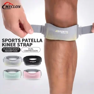 Adjustable Anti slip Silicone Patella Strap Sports Knee Brace Stabilize Shock Absorb Meniscus Knee Support Protector