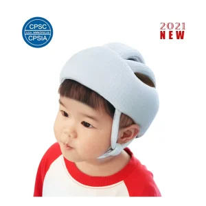 Adjustable Baby Safety Helmet Infant Soft Toddler Foam Head Protector with No Bumps Baby Proof Protective Gear