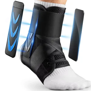 Adjustable Breathable Compression Ankle Brace with Side Stabilizing Pads