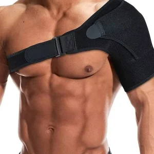 Adjustable Breathable Compression Shoulder Brace With Pressure Pad Unisex For Left/Right Shoulder Protection