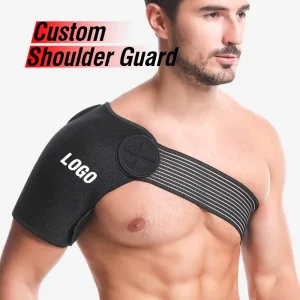 Adjustable Breathable Knitted Shoulder Brace Cuff Shoulder Pain Relief Support and Compression Sleeve Wrap for Shoulder