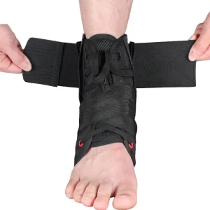 Adjustable Breathable Lace Up Ankle Support Brace Sprain Prevention For Women And Men